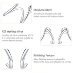 Boucles d'oreilles femme S925 argent sterling, style simple, lignes