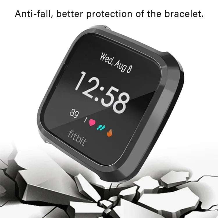Étui de protection intégral en TPU plaqué pour montre connectée Fitbit Versa Lite
