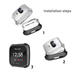 Étui de protection intégral en TPU plaqué pour montre connectée Fitbit Versa Lite