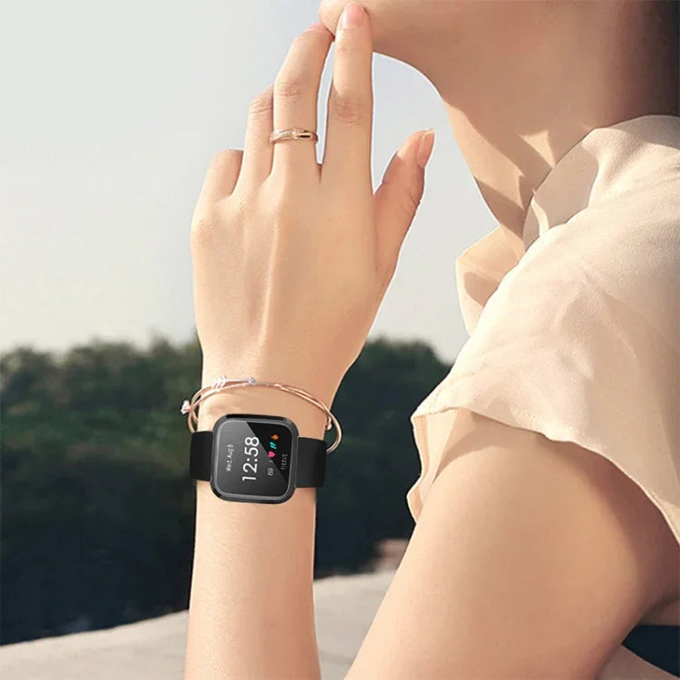 Étui de protection intégral en TPU plaqué pour montre connectée Fitbit Versa Lite