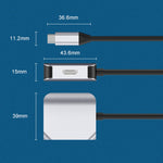 Adaptateur convertisseur 2 en 1 Type-C / USB-C vers HDMI + VGA HW-6002, HW-6002