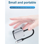 Adaptateur convertisseur 2 en 1 Type-C / USB-C vers HDMI + VGA HW-6002, HW-6002