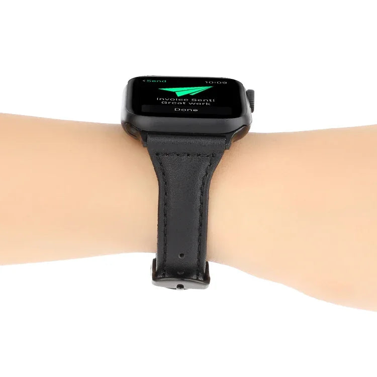 Bracelet en cuir véritable texturé Crazy Horse, pour Apple Watch Series 7 41mm / 6 & SE & 5 & 4 40mm / 3 & 2 & 1 38mm, pour Apple Watch Series 8&7 41mm / SE 2&6&SE&5&4 40mm / 3&2&1 38mm
