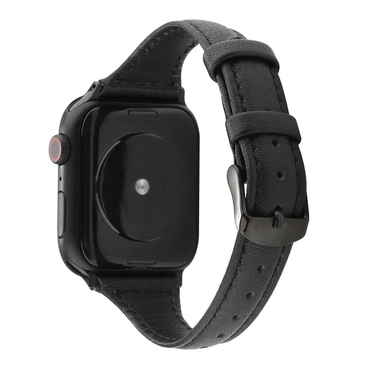 Bracelet en cuir véritable texturé Crazy Horse, pour Apple Watch Series 7 41mm / 6 & SE & 5 & 4 40mm / 3 & 2 & 1 38mm, pour Apple Watch Series 8&7 41mm / SE 2&6&SE&5&4 40mm / 3&2&1 38mm