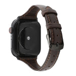 Bracelet en cuir véritable texturé Crazy Horse, pour Apple Watch Series 7 41mm / 6 & SE & 5 & 4 40mm / 3 & 2 & 1 38mm, pour Apple Watch Series 8&7 41mm / SE 2&6&SE&5&4 40mm / 3&2&1 38mm