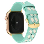 Woven Pattern Genuine Leather Strap, For Apple Watch Series 8&7 41mm / SE 2&6&SE&5&4 40mm / 3&2&1 38mm, For Apple Watch Series 7 41mm / 6 & SE & 5 & 4 40mm / 3 & 2 & 1 38mm, For Apple Watch Series 7 45mm / 6 & SE & 5 & 4 44mm / 3 & 2 & 1 42mm          ...