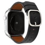 Bracelet en cuir véritable à boucle de style moderne, pour Apple Watch Series 7 41mm / 6 & SE & 5 & 4 40mm / 3 & 2 & 1 38mm, pour Apple Watch Series 7 45mm / 6 & SE & 5 & 4 44mm / 3 & 2 & 1 42mm