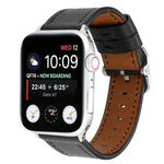 Bracelet en cuir véritable à boucle de style moderne, pour Apple Watch Series 7 41mm / 6 & SE & 5 & 4 40mm / 3 & 2 & 1 38mm, pour Apple Watch Series 7 45mm / 6 & SE & 5 & 4 44mm / 3 & 2 & 1 42mm