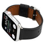 Bracelet en cuir véritable à boucle de style moderne, pour Apple Watch Series 7 41mm / 6 & SE & 5 & 4 40mm / 3 & 2 & 1 38mm, pour Apple Watch Series 7 45mm / 6 & SE & 5 & 4 44mm / 3 & 2 & 1 42mm