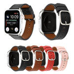 Bracelet en cuir véritable à boucle de style moderne, pour Apple Watch Series 7 41mm / 6 & SE & 5 & 4 40mm / 3 & 2 & 1 38mm, pour Apple Watch Series 7 45mm / 6 & SE & 5 & 4 44mm / 3 & 2 & 1 42mm