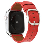 Bracelet en cuir véritable à boucle de style moderne, pour Apple Watch Series 7 41mm / 6 & SE & 5 & 4 40mm / 3 & 2 & 1 38mm, pour Apple Watch Series 7 45mm / 6 & SE & 5 & 4 44mm / 3 & 2 & 1 42mm
