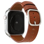 Bracelet en cuir véritable à boucle de style moderne, pour Apple Watch Series 7 41mm / 6 & SE & 5 & 4 40mm / 3 & 2 & 1 38mm, pour Apple Watch Series 7 45mm / 6 & SE & 5 & 4 44mm / 3 & 2 & 1 42mm