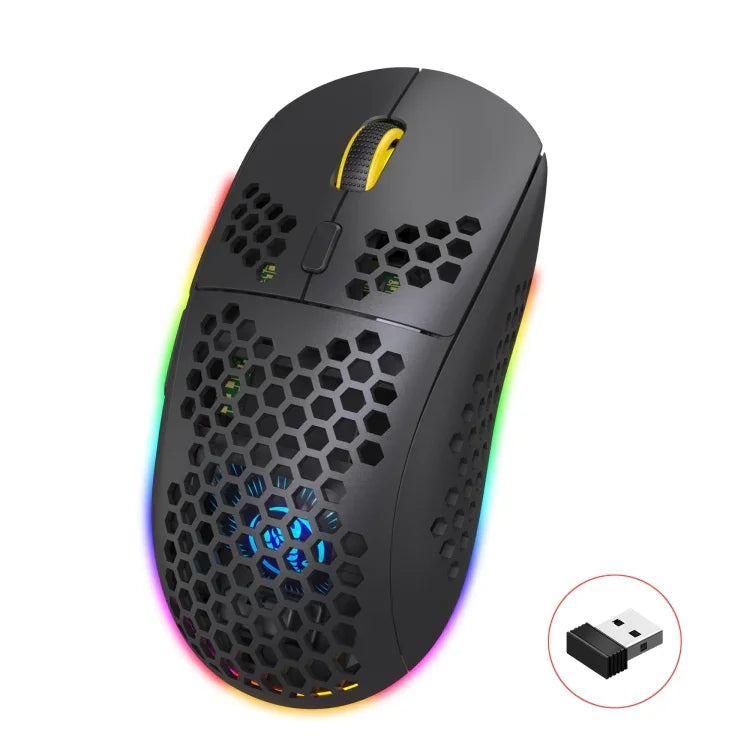 Souris Gamer Sans Fil HXSJ T90 RGB Trois Modes