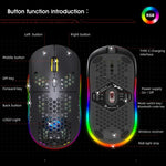 Souris Gamer Sans Fil HXSJ T90 RGB Trois Modes