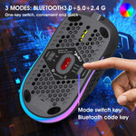 Souris Gamer Sans Fil HXSJ T90 RGB Trois Modes