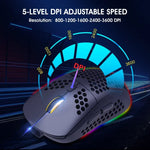 Souris Gamer Sans Fil HXSJ T90 RGB Trois Modes