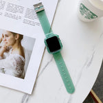 Bracelet de montre en TPU transparent couleur bonbon pour Apple Watch Series 6 et SE et 5 et 4 40mm, pour Apple Watch Series 7 41mm / et 6 et SE et 5 et 4 40mm