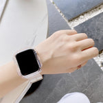 Bracelet de montre en TPU transparent couleur bonbon pour Apple Watch Series 6 et SE et 5 et 4 40mm, pour Apple Watch Series 7 41mm / et 6 et SE et 5 et 4 40mm