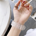 Bracelet de montre en TPU transparent couleur bonbon pour Apple Watch Series 6 et SE et 5 et 4 40mm, pour Apple Watch Series 7 41mm / et 6 et SE et 5 et 4 40mm