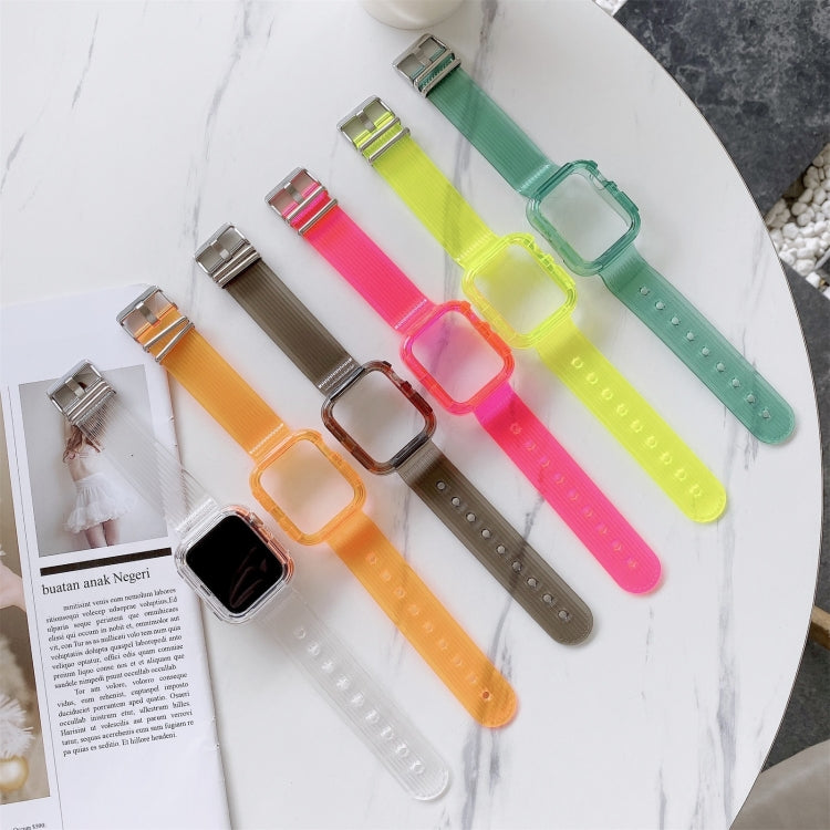 Bracelet de montre en TPU transparent couleur bonbon pour Apple Watch Series 6 et SE et 5 et 4 40mm, pour Apple Watch Series 7 41mm / et 6 et SE et 5 et 4 40mm