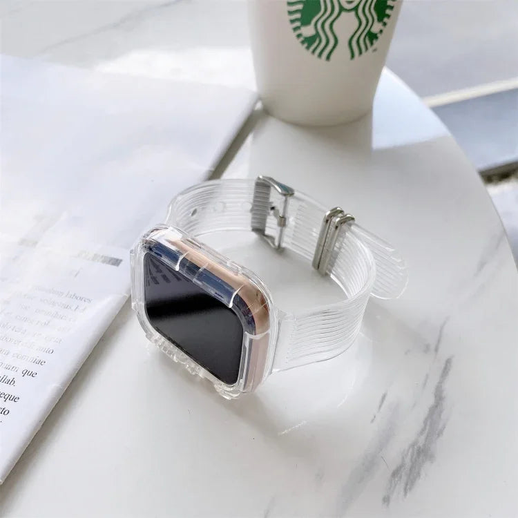 Bracelet de montre en TPU transparent couleur bonbon pour Apple Watch Series 6 et SE et 5 et 4 40mm, pour Apple Watch Series 7 41mm / et 6 et SE et 5 et 4 40mm