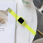 Bracelet de montre en TPU transparent couleur bonbon pour Apple Watch Series 6 & SE & 5 & 4 44mm, pour Apple Watch Series 7 45mm / & 6 & SE & 5 & 4 44mm