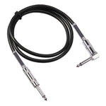 Câble audio guitare électrique TC048SL prise 6,35 mm droite vers coudée, 1,8 m, 3 m, 6 m, 10 m