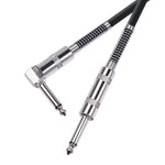 Câble audio guitare électrique TC048SL prise 6,35 mm droite vers coudée, 1,8 m, 3 m, 6 m, 10 m