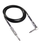 Câble audio guitare électrique TC048SL prise 6,35 mm droite vers coudée, 1,8 m, 3 m, 6 m, 10 m