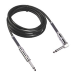 Câble audio guitare électrique TC048SL prise 6,35 mm droite vers coudée, 1,8 m, 3 m, 6 m, 10 m