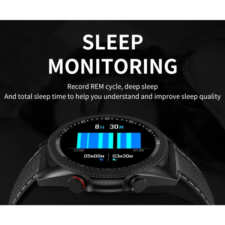 M98 Montre connectée étanche IP67 avec écran couleur IPS 1,28 pouces, prise en charge du moniteur de sommeil / moniteur de fréquence cardiaque / appel Bluetooth, style : bracelet en acier, bracelet en acier (noir), bracelet en acier (argent)