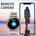 M98 Montre connectée étanche IP67 avec écran couleur IPS 1,28 pouces, prise en charge du moniteur de sommeil / moniteur de fréquence cardiaque / appel Bluetooth, style : bracelet en acier, bracelet en acier (noir), bracelet en acier (argent)