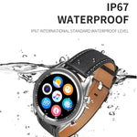 M98 Montre connectée étanche IP67 avec écran couleur IPS 1,28 pouces, prise en charge du moniteur de sommeil / moniteur de fréquence cardiaque / appel Bluetooth, style : bracelet en acier, bracelet en acier (noir), bracelet en acier (argent)