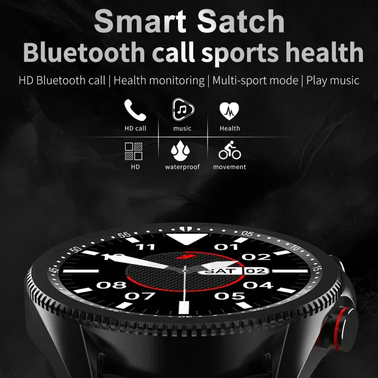 M98 Montre connectée étanche IP67 avec écran couleur IPS 1,28 pouces, prise en charge du moniteur de sommeil / moniteur de fréquence cardiaque / appel Bluetooth, style : bracelet en acier, bracelet en acier (noir), bracelet en acier (argent)