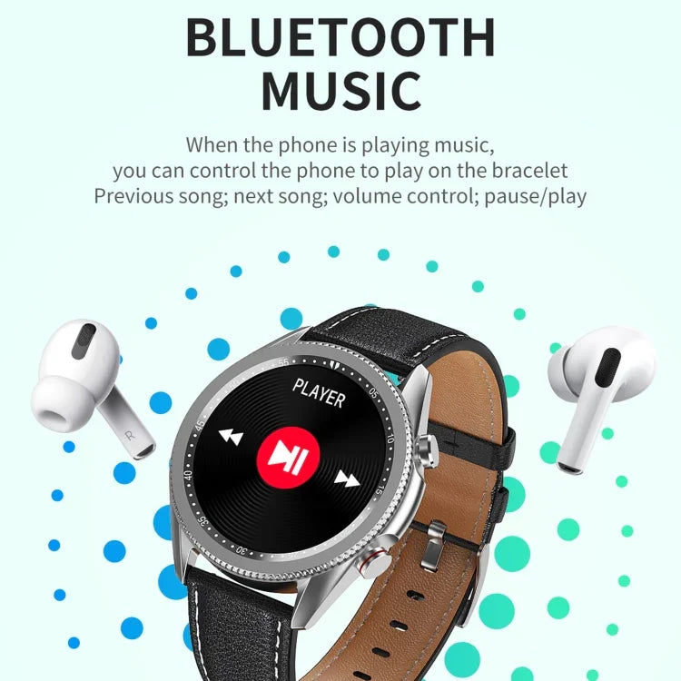 M98 Montre connectée étanche IP67 avec écran couleur IPS 1,28 pouces, prise en charge du moniteur de sommeil / moniteur de fréquence cardiaque / appel Bluetooth, style : bracelet en acier, bracelet en acier (noir), bracelet en acier (argent)