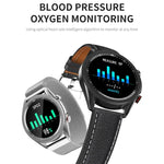 M98 Montre connectée étanche IP67 avec écran couleur IPS 1,28 pouces, prise en charge du moniteur de sommeil / moniteur de fréquence cardiaque / appel Bluetooth, style : bracelet en acier, bracelet en acier (noir), bracelet en acier (argent)