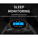 Montre connectée étanche IP67 M98 avec écran couleur IPS de 1,28 pouce, prise en charge du moniteur de sommeil / moniteur de fréquence cardiaque / appel Bluetooth, style : bracelet en cuir, bracelet en cuir (argent), bracelet en cuir (noir)