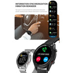 Montre connectée étanche IP67 M98 avec écran couleur IPS de 1,28 pouce, prise en charge du moniteur de sommeil / moniteur de fréquence cardiaque / appel Bluetooth, style : bracelet en cuir, bracelet en cuir (argent), bracelet en cuir (noir)