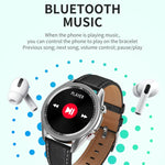 Montre connectée étanche IP67 M98 avec écran couleur IPS de 1,28 pouce, prise en charge du moniteur de sommeil / moniteur de fréquence cardiaque / appel Bluetooth, style : bracelet en cuir, bracelet en cuir (argent), bracelet en cuir (noir)