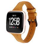 For Fitbit Versa razy Horse Texture Genuine Leather Strap
