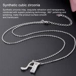 Collier Pendentif Alphabet Anglais en Argent Sterling S925 pour Femmes, C, H, K, M