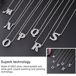 Collier Pendentif Alphabet Anglais en Argent Sterling S925 pour Femmes, C, H, K, M