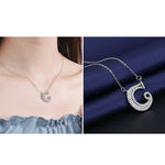 Collier Pendentif Alphabet Anglais en Argent Sterling S925 pour Femmes, C, H, K, M