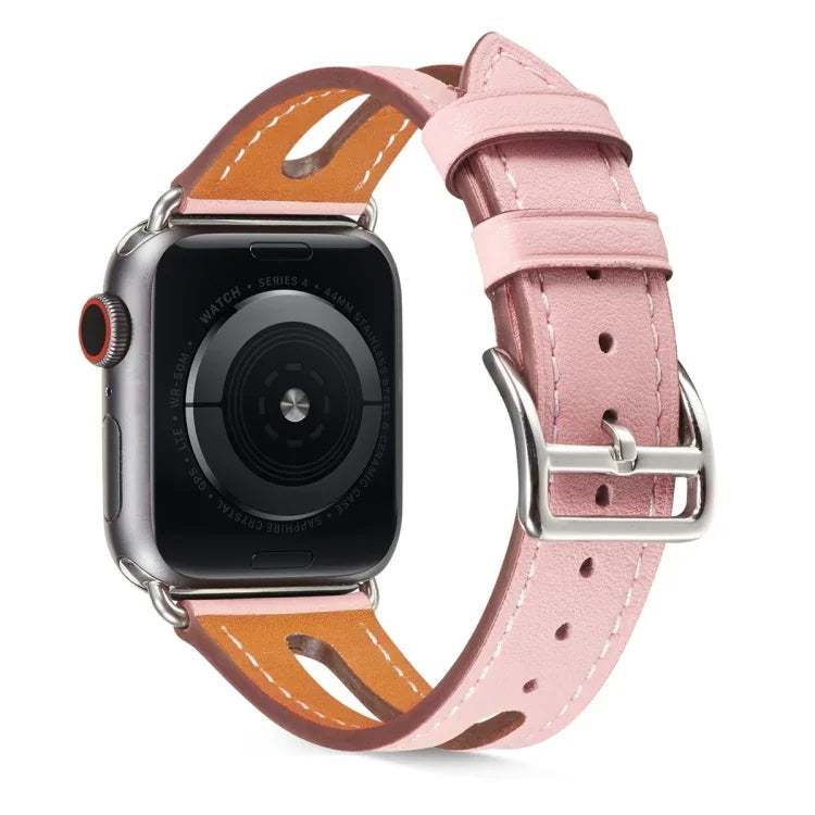 Top-grain Leather Watchband For Apple Watch Series 6 & SE & 5 & 4 40mm / 3 & 2 & 1 38mm