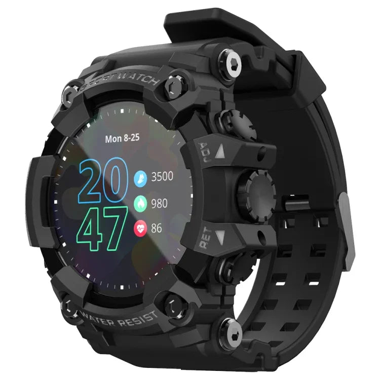 Montre connectée Lokmat ATTACK avec écran LCD TFT 1,28 pouces, prend en charge le moniteur de sommeil / moniteur de fréquence cardiaque / moniteur de pression artérielle, ATTACK