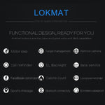 Montre connectée Lokmat MK16 avec écran LCD, étanche jusqu'à 50 m, notifications, déclencheur photo à distance et suivi des mouvements.