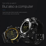Montre connectée Lokmat MK16 avec écran LCD, étanche jusqu'à 50 m, notifications, déclencheur photo à distance et suivi des mouvements.