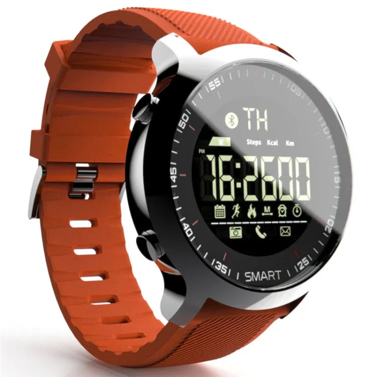 Montre connectée Lokmat MK18 avec écran circulaire de 1,1 pouce, étanche IP68, avec notifications, déclencheur photo à distance et suivi des mouvements.