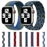 Bracelets de rechange en nylon tressé à boucle en plastique de couleur mixte pour Apple Watch Series 6 & SE & 5 & 4 40 mm / 3 & 2 & 1 38 mm, S, M, L, XL