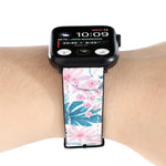 Printed Leather Watch Strap, For Apple Watch Series 7 45mm / 6 & SE & 5 & 4 44mm / 3 & 2 & 1 42mm, For Apple Watch Series 8&7 41mm / SE 2&6&SE&5&4 40mm / 3&2&1 38mm, For Apple Watch PSeries 7 41mm / 6 & SE & 5 & 4 40mm / 3 & 2 & 1 38mm                 ...